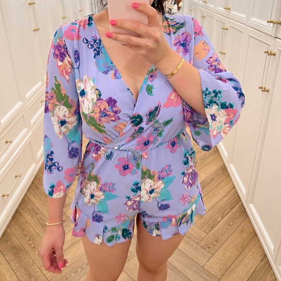 Kara and Kate Pants - Floral romper